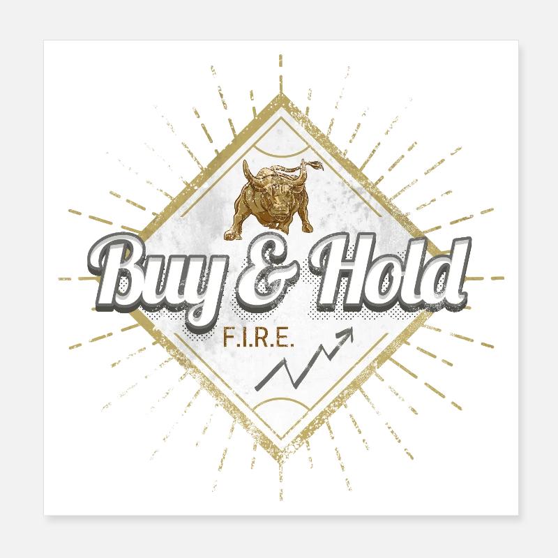Conception d’achat et de conservation pour investisseur et trader Poster 20 x 20 cm