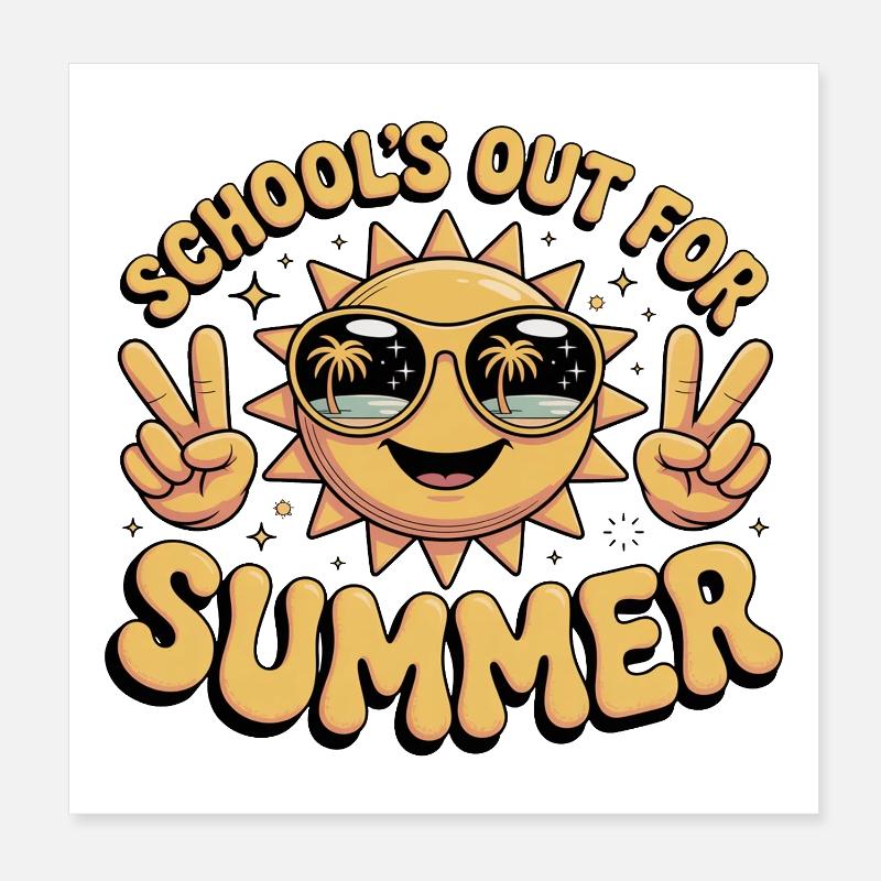 Summer Poster 8" x 8" (20x20 cm)