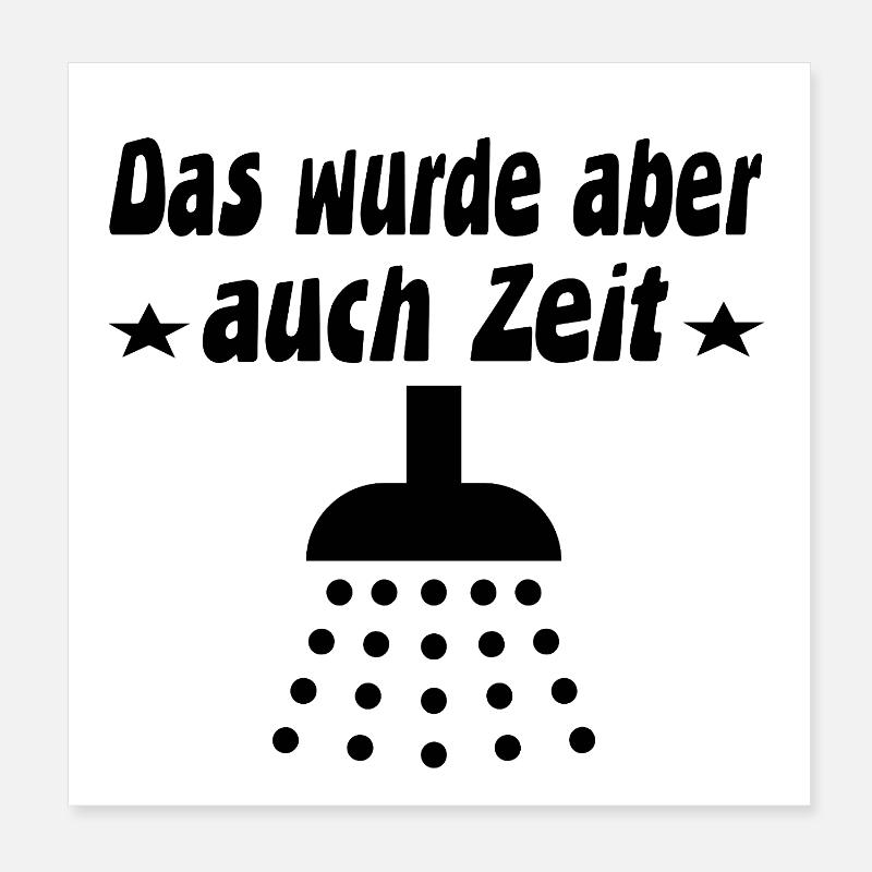 Duschen Poster 20x20 cm
