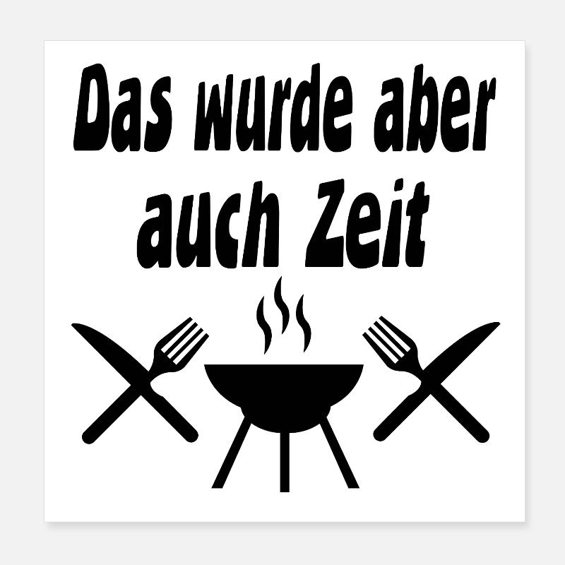 Grillen Poster 20x20 cm