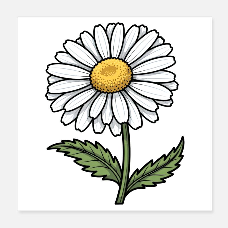 daisy Poster 8" x 8" (20x20 cm)