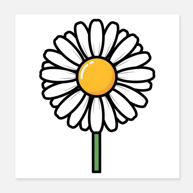 daisy Poster 8" x 8" (20x20 cm)