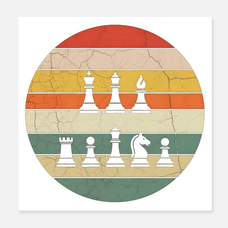  Cadeau joueur d'échecs Humour échecs Poster 20 x 20 cm
