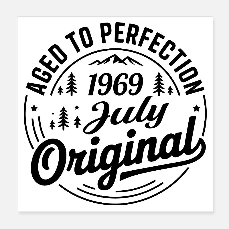 Juli 1969 – Legende der Gipfel und Berge Poster 20x20 cm