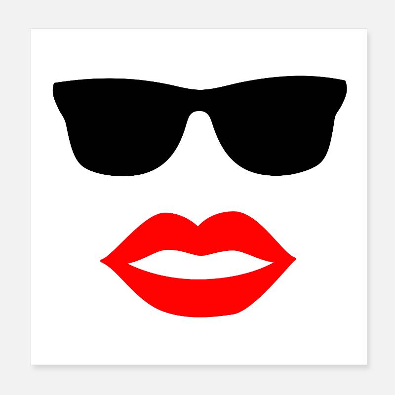 Sunglasses Poster 8" x 8" (20x20 cm)