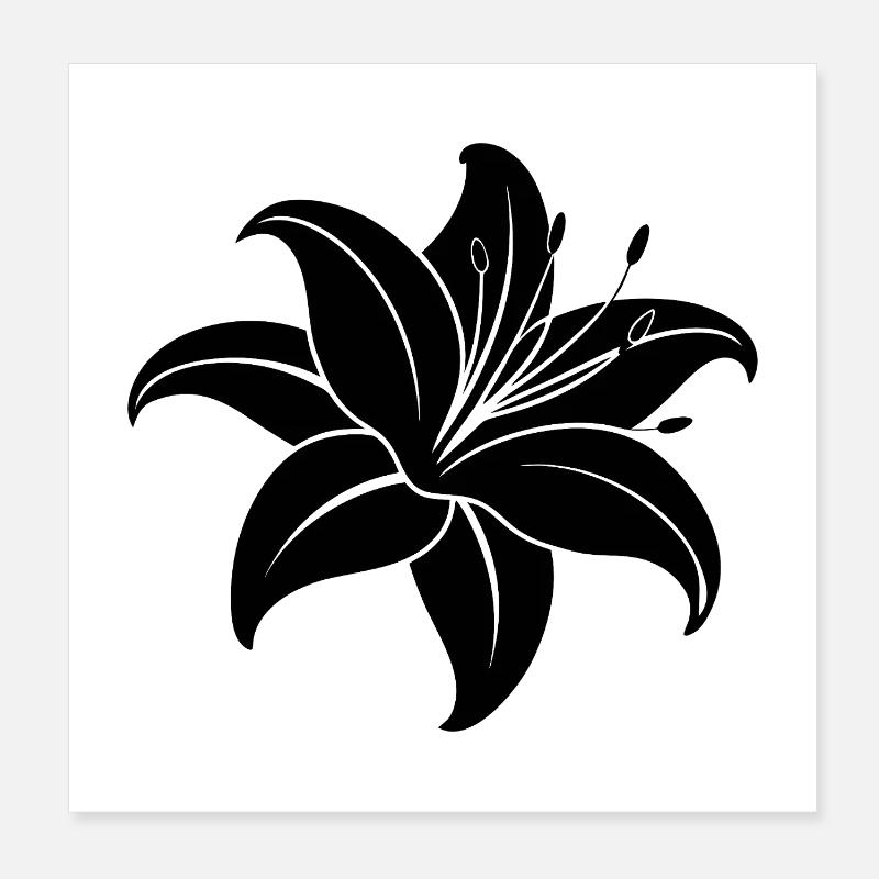 Lys tigre Poster 20 x 20 cm