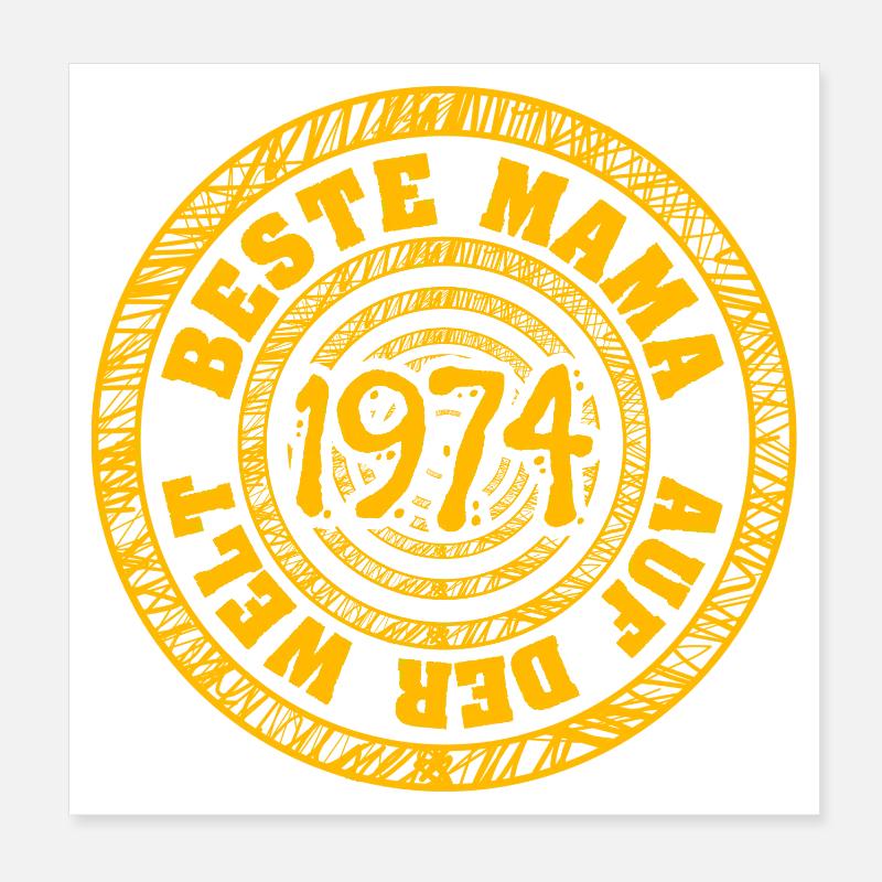 1974 Poster 20x20 cm