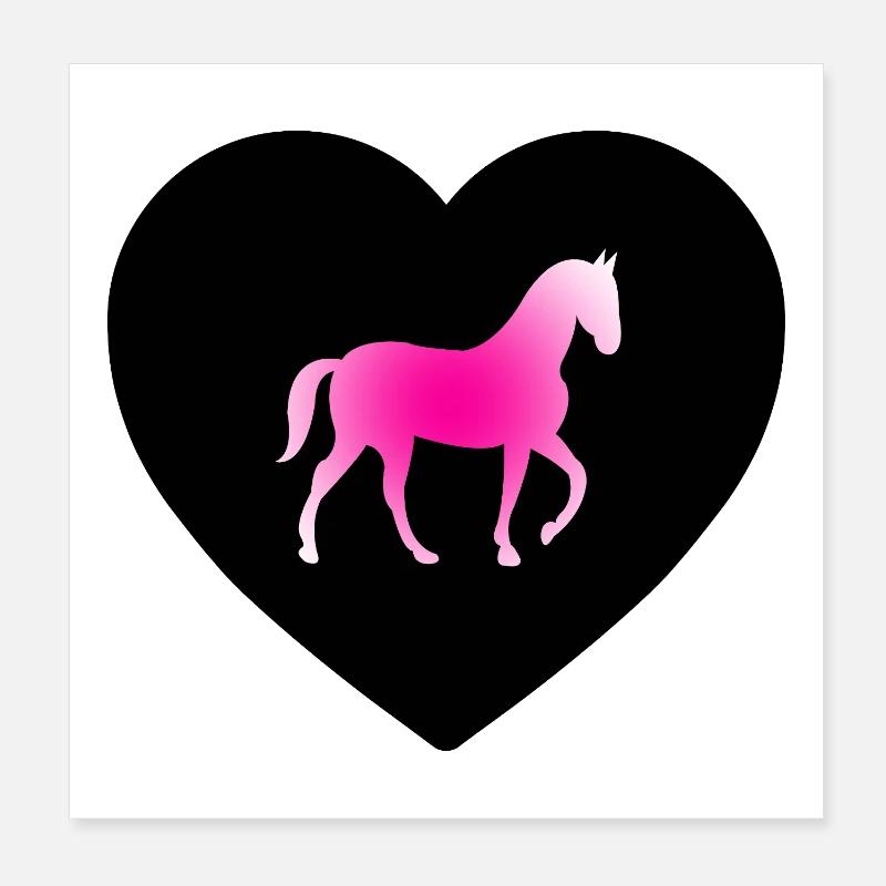Chevaux Poster 20 x 20 cm