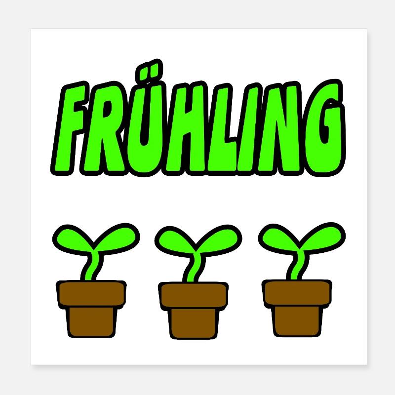 Frühling Poster 20x20 cm