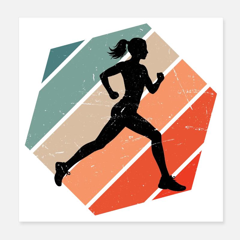 Geschenkidee für eine Running mit Running Poster 20x20 cm