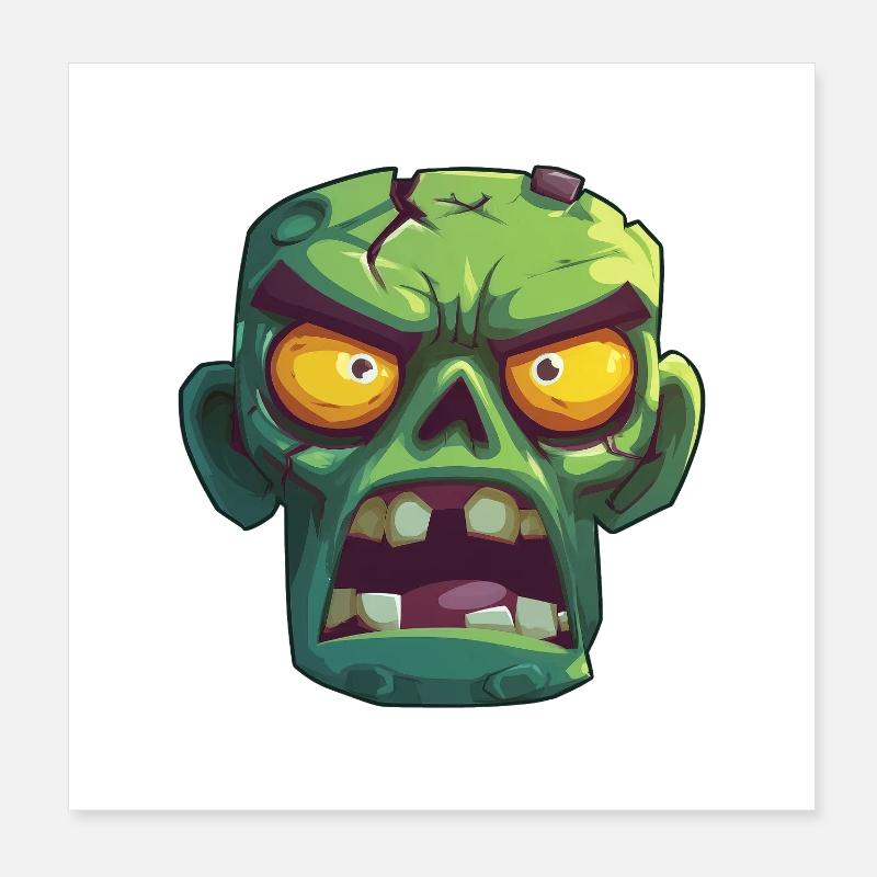 zombie, créature de la fête halloween Poster 20 x 20 cm