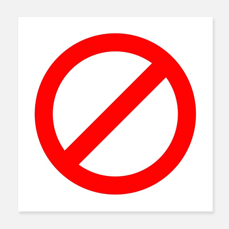 Interdit Poster 20 x 20 cm