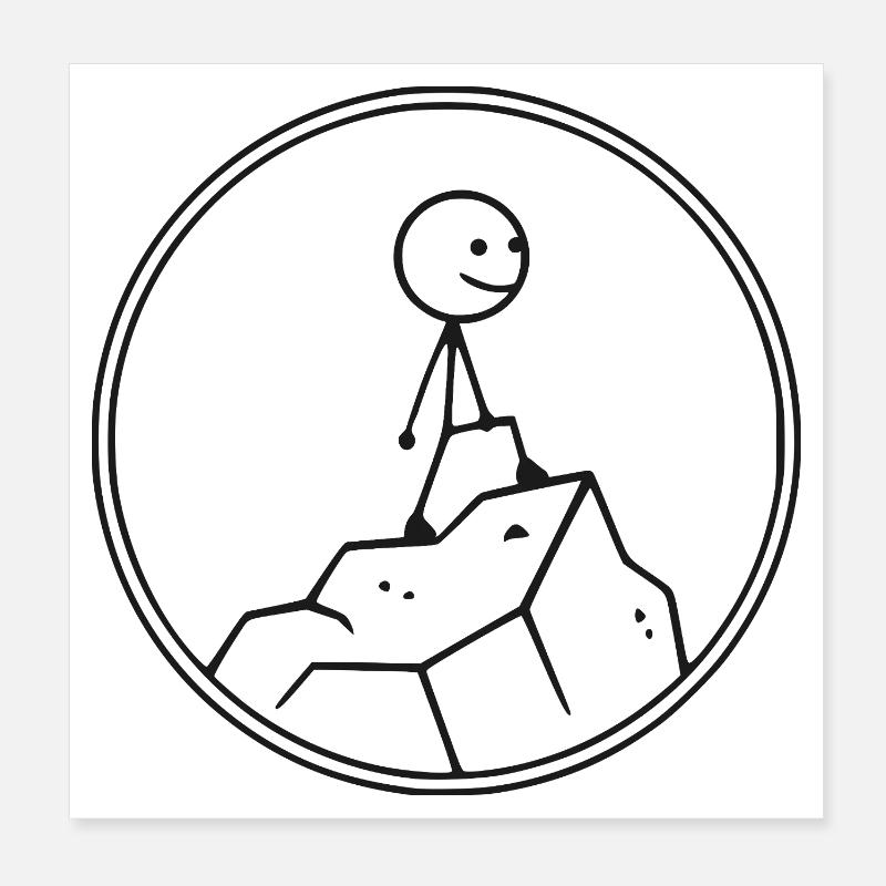 Bouldermaxx au sommet Poster 20 x 20 cm