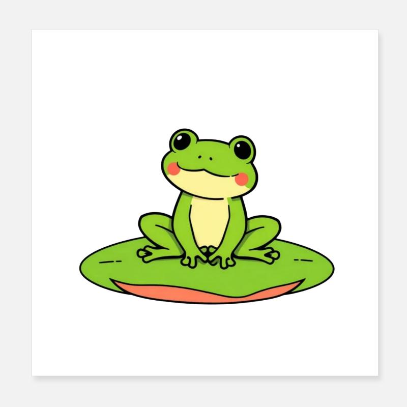 Cute Frog Poster 20 x 20 cm