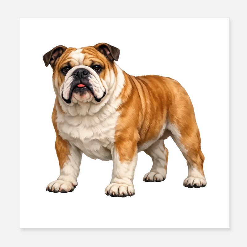 Bouledogue anglais Poster 20 x 20 cm
