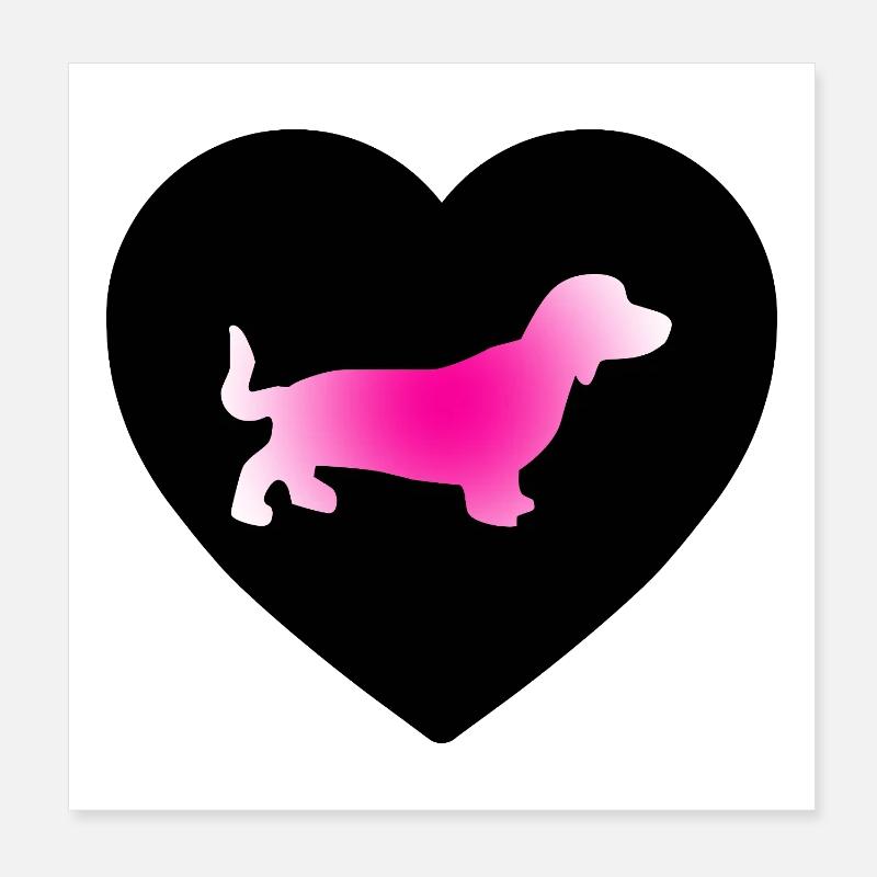 Dachshund Poster 8" x 8" (20x20 cm)
