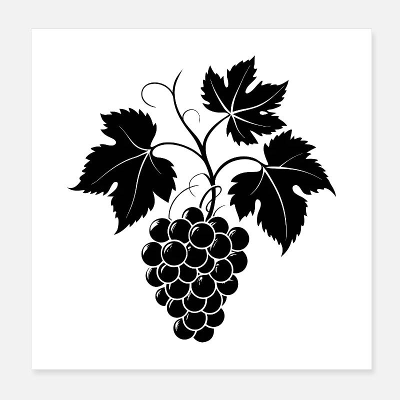 Weinrebe Poster 20x20 cm