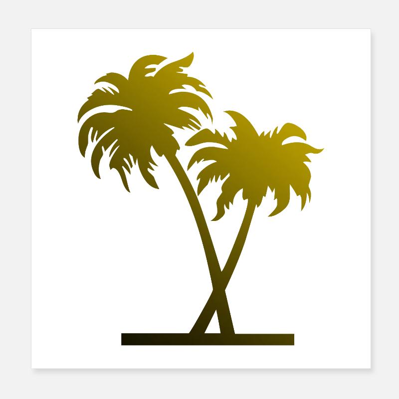 Palmen Poster 20x20 cm