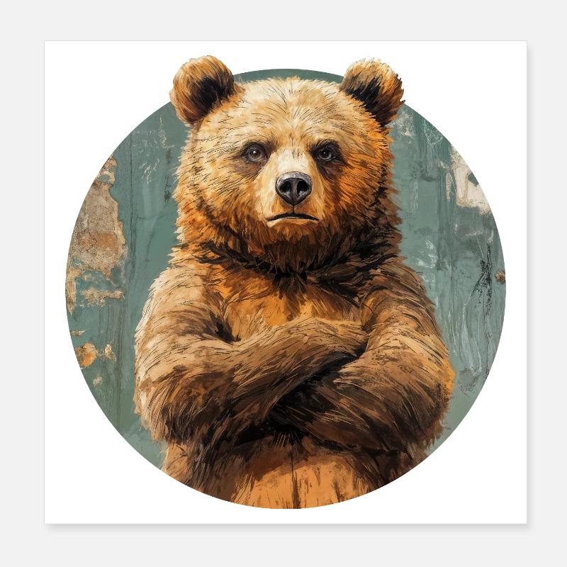 Design d'ours Poster 20 x 20 cm