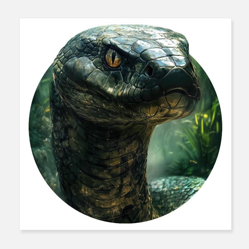 Snake Design Poster 8" x 8" (20x20 cm)