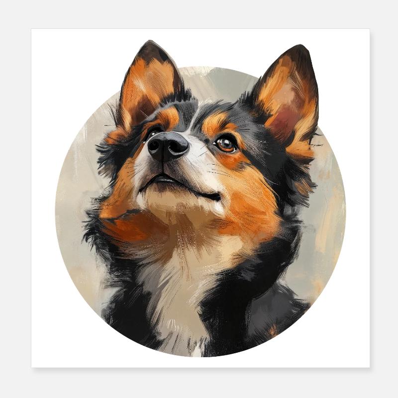 süßer Hund Poster 20x20 cm