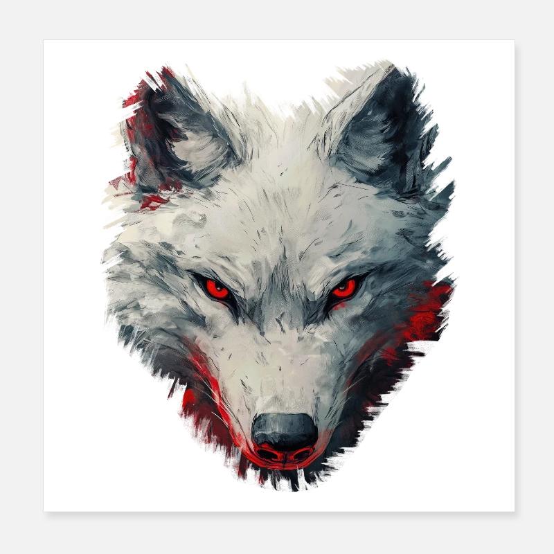 Wolf-Design Poster 20x20 cm