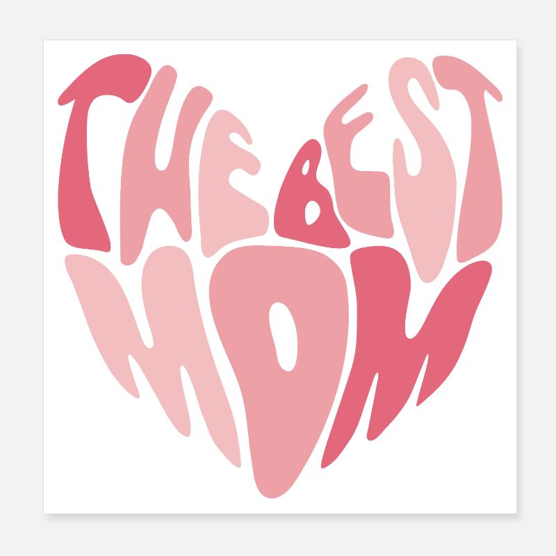 Beste Mama der Welt Herz voller Liebe Geschenk pur Poster 20x20 cm