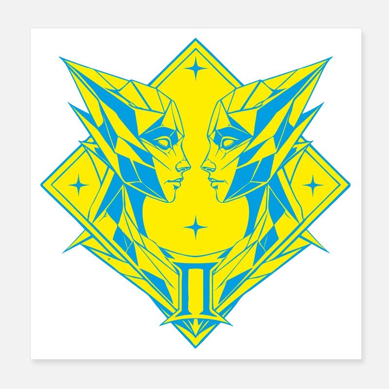 Gemini – Duality & Balance Poster 8" x 8" (20x20 cm)
