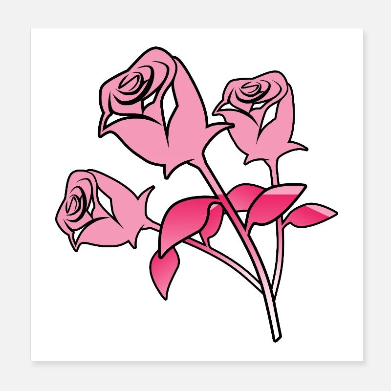 Roses Poster 20 x 20 cm