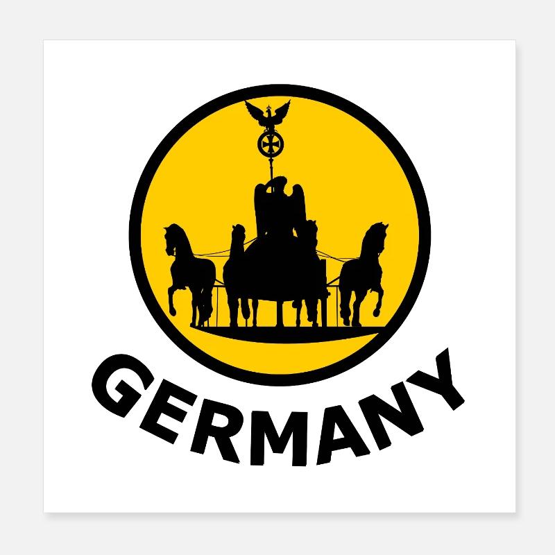 Berlin Sonnenwagen-Silhouette Poster 20x20 cm
