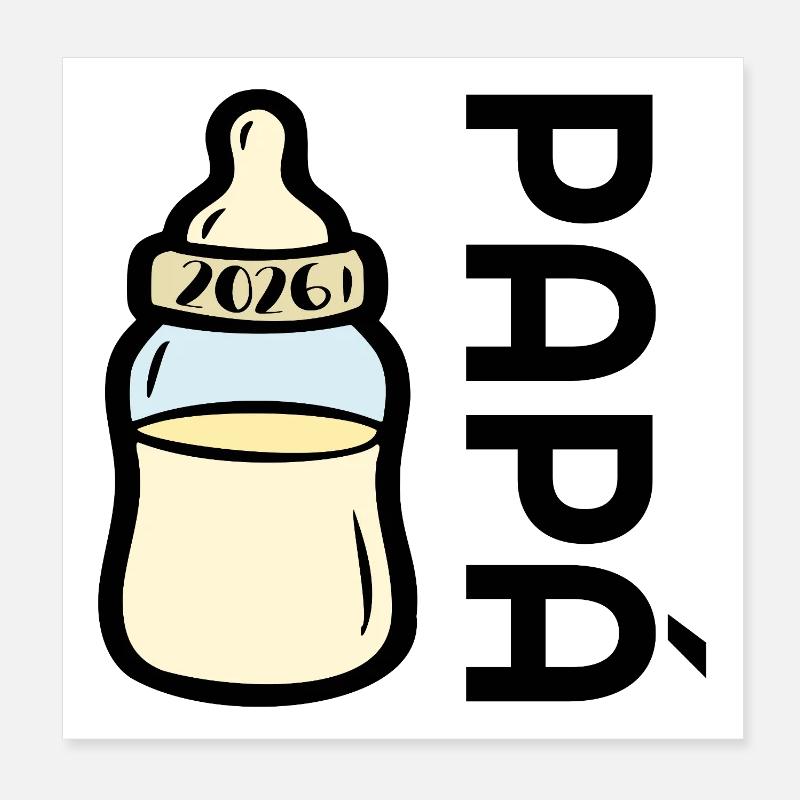 Baby 2026 Spanish Dad Poster 8" x 8" (20x20 cm)