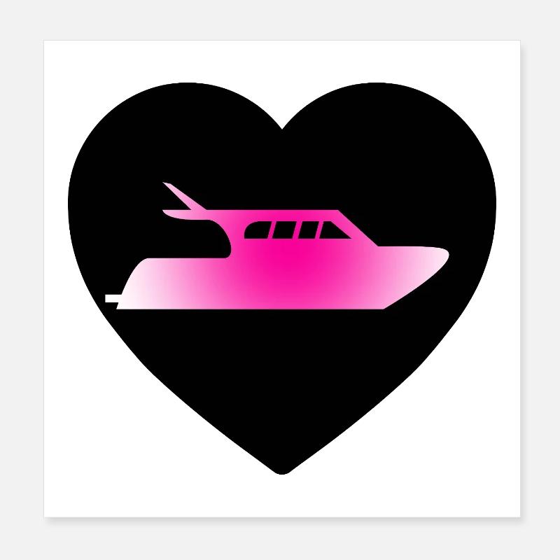 Motorboat Poster 8" x 8" (20x20 cm)
