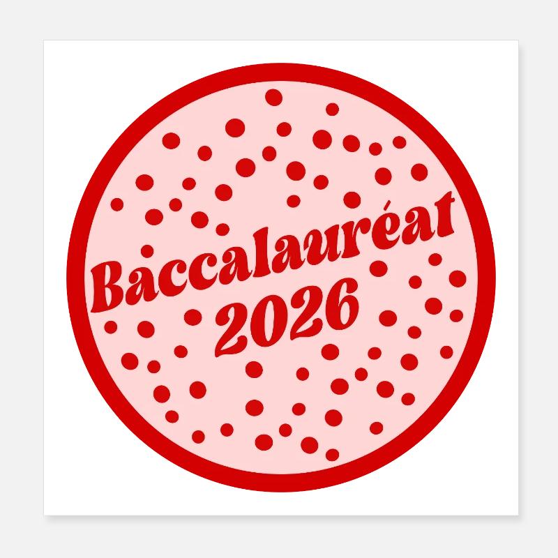 Baccalauréat 2026 Français Poster 20 x 20 cm