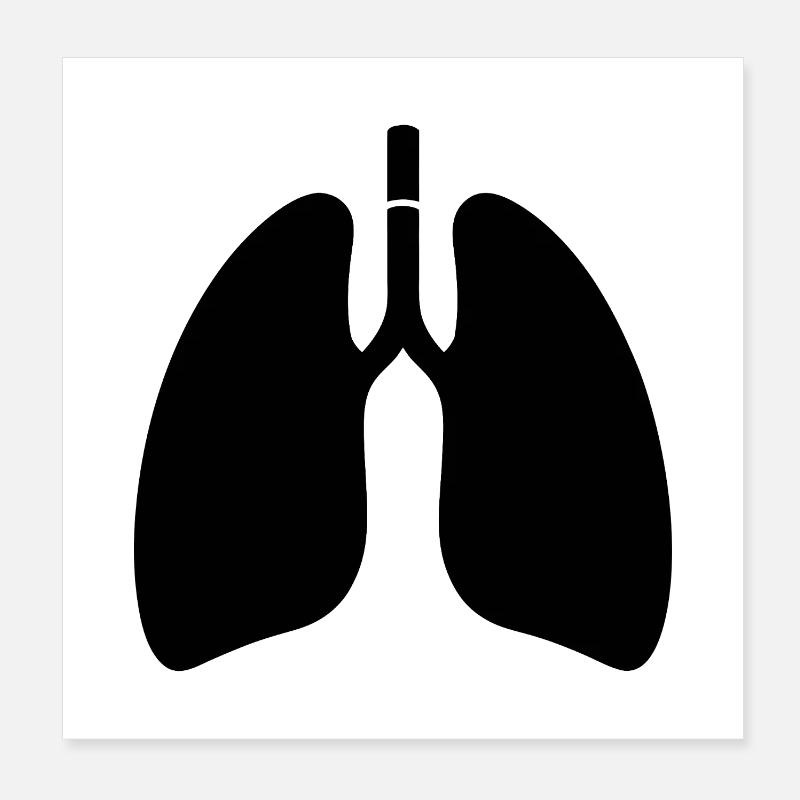 Poumons Poster 20 x 20 cm