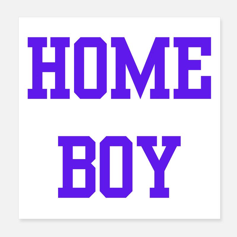 HB Home Boy Hamburg - Poster 20x20 cm - Weiß