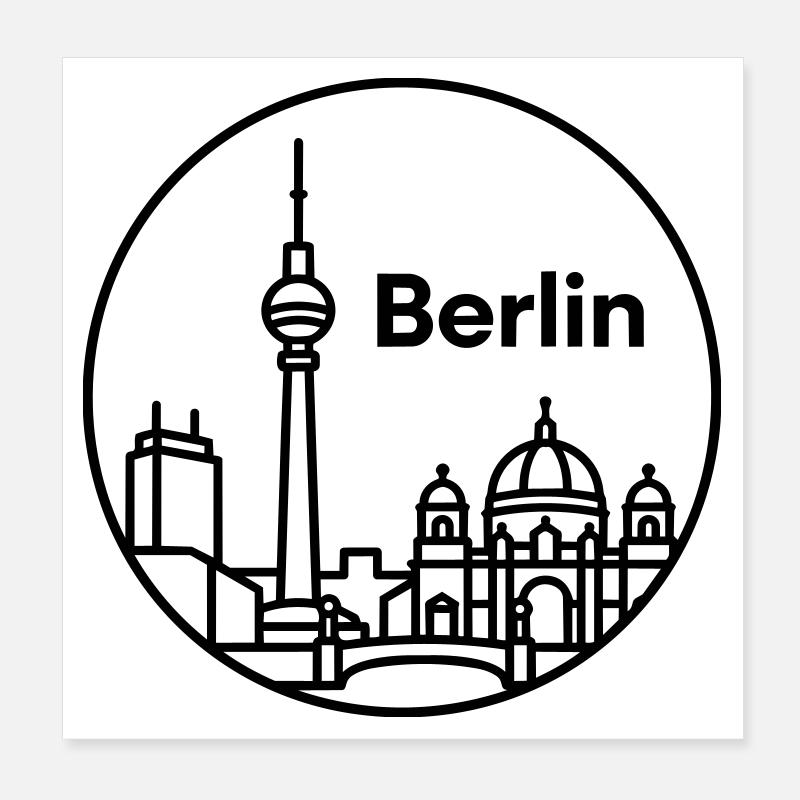 Berlin Poster 20x20 cm