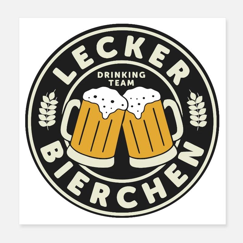 Chemise de biberchens de Lecker Bierchen JGA Poster 20 x 20 cm
