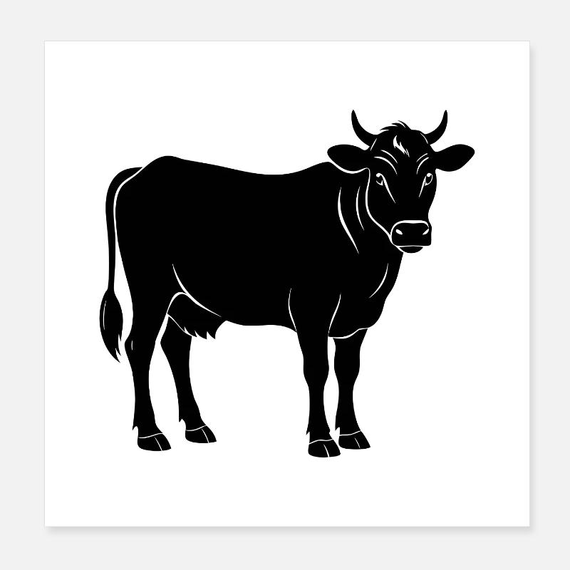 Vache Poster 20 x 20 cm