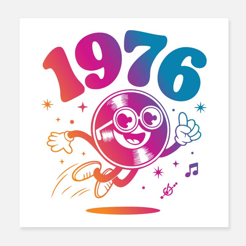 Millésime 1976 Poster 20 x 20 cm