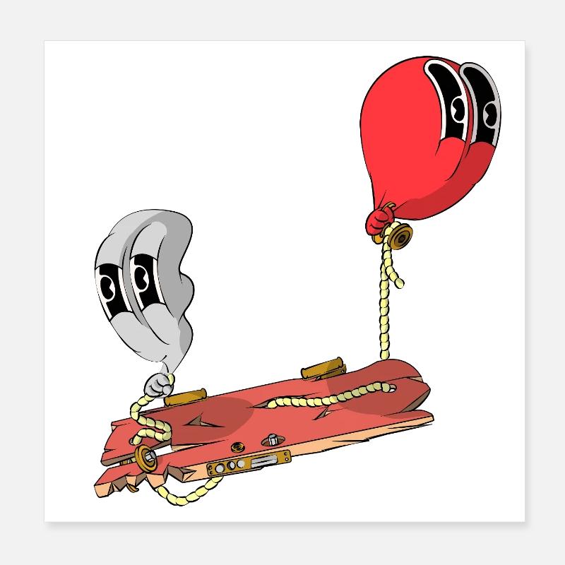 FLOATING Poster 8" x 8" (20x20 cm)