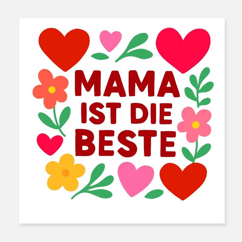 Maman est la meilleure Poster 20 x 20 cm