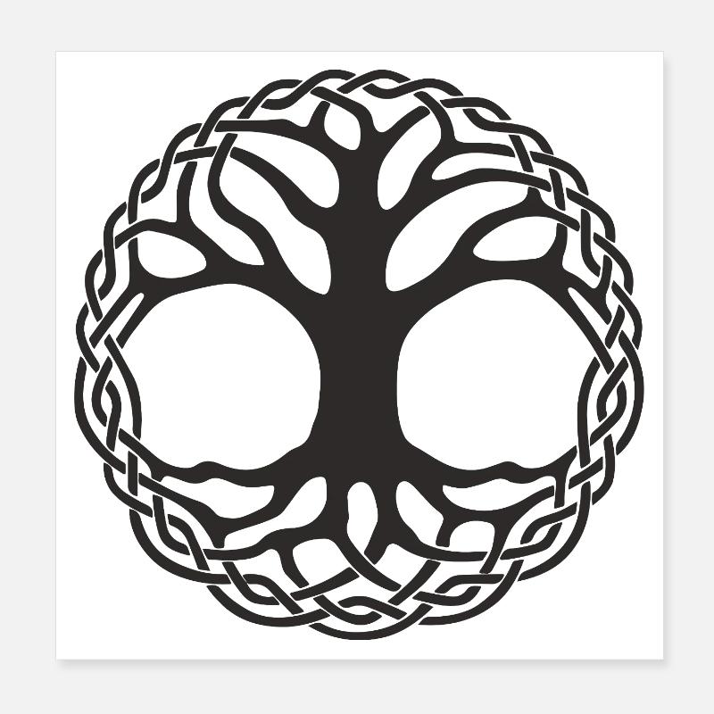 Cercle celtique de l’Arbre de Vie Poster 20 x 20 cm