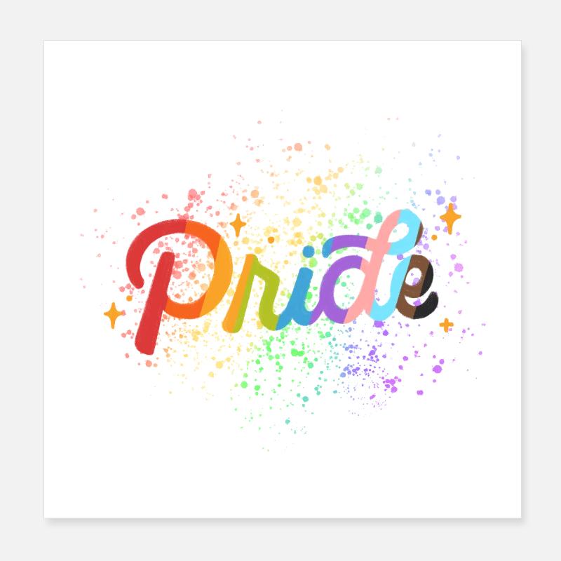 Pridemix Farbspritzer Poster 20x20 cm
