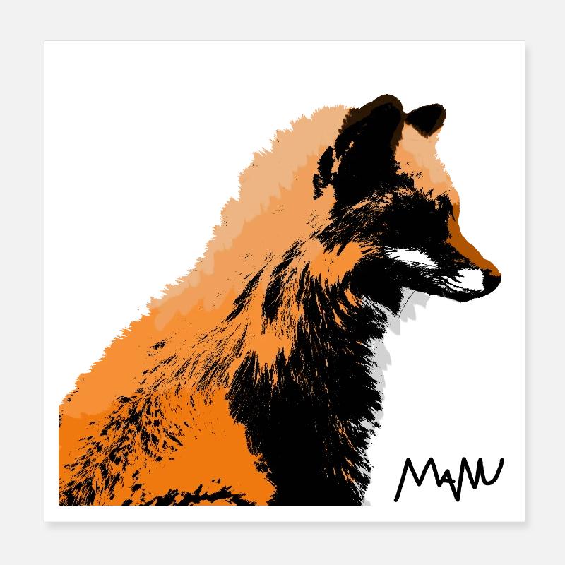renard Poster 20 x 20 cm