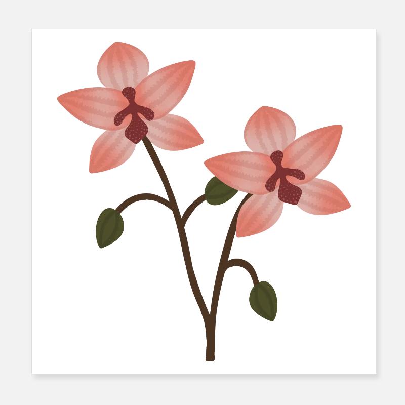 Fleur d’orchidée pastel Poster 20 x 20 cm