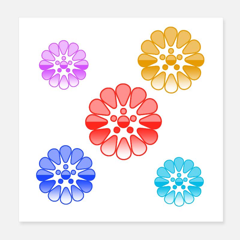 Fleur Poster 20 x 20 cm