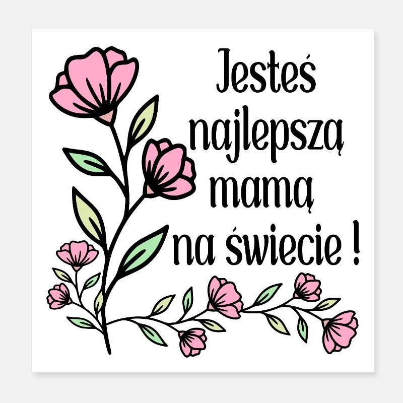 Polnische Mama Muttertag Poster 20x20 cm