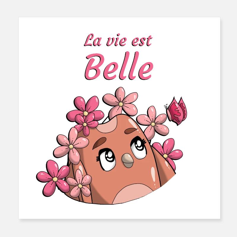 La vie est Belle Poster 20 x 20 cm