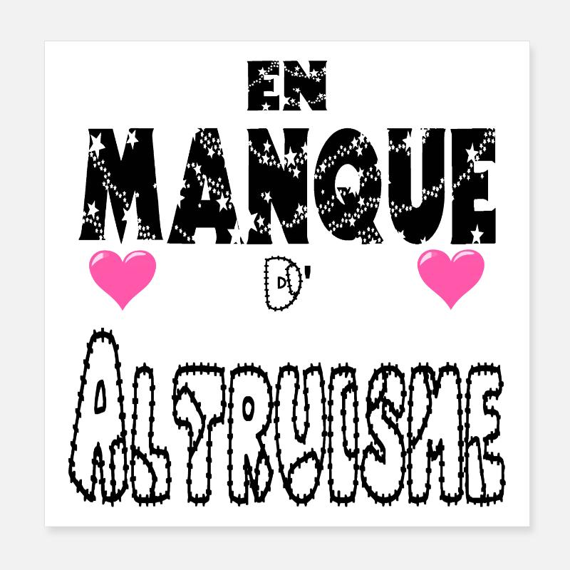 Lacking altruism Poster 8" x 8" (20x20 cm)