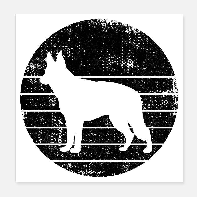 Berger allemand Poster 20 x 20 cm